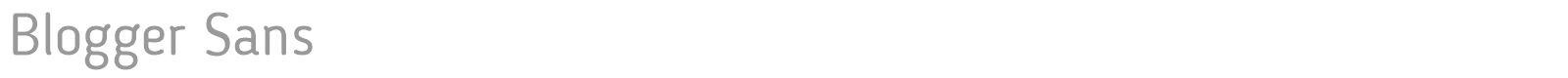 Blogger Sans font preview